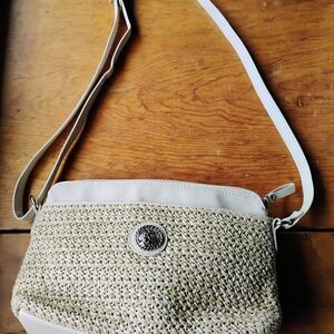 Bueno Cream Straw & Tan Women's Cross Body Bag